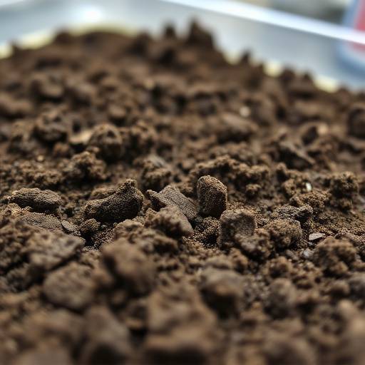 A close-up of a soil sample being prepared for testing