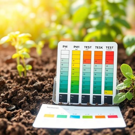 Soil testing kit being used to analyze the pH and nutrient levels in garden soil